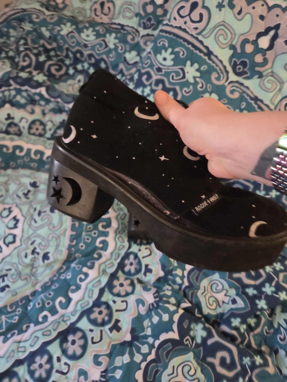Rogue And Wolf Moondust Platforms - Size 9 - Need Repair - Picture 2 of 8